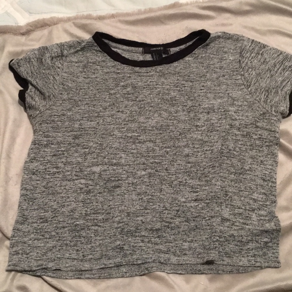 Large grey crop top